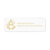 BEWERKBARE KLEUREN AC monogram CA monogram Label (Voorkant)