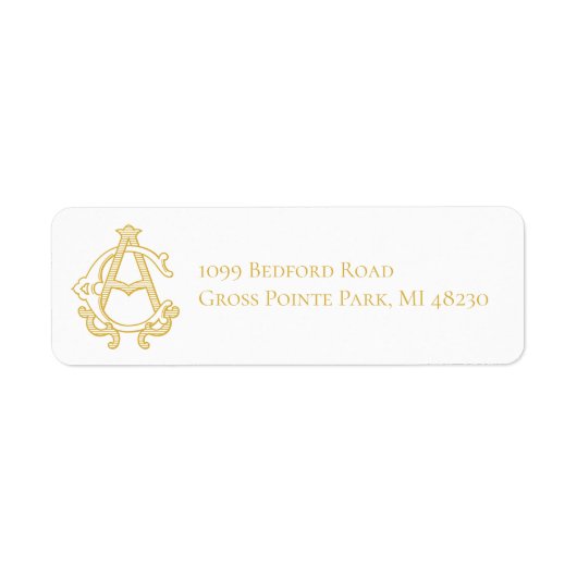 BEWERKBARE KLEUREN AC monogram CA monogram Label (Voorkant)