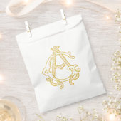 BEWERKBARE KLEUREN AG Monogram GA Logo Gift Bag Bedankzakje (Geknipt)