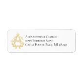 BEWERKBARE KLEUREN AG Monogram GA Monogram Label (Voorkant)