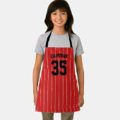 Bewerkbare Kleuren Baseball Jersey Strepen Naam Ki Schort (Insitu)