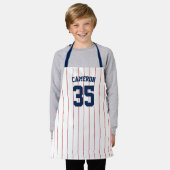 Bewerkbare Kleuren Baseball Jersey Strepen Naam Ki Schort (Gedragen)