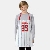 Bewerkbare Kleuren Baseball Jersey Strepen Naam Ki Schort (Gedragen)
