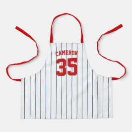 Bewerkbare Kleuren Baseball Jersey Strepen Naam Ki Schort