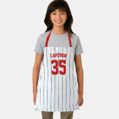 Bewerkbare Kleuren Baseball Jersey Strepen Naam Ki Schort (Insitu)