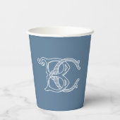 BEWERKBARE KLEUREN BC Monogram CB Monogram Kopjes Papieren Bekers (Achterkant)