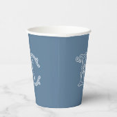 BEWERKBARE KLEUREN BC Monogram CB Monogram Kopjes Papieren Bekers (Rechts)