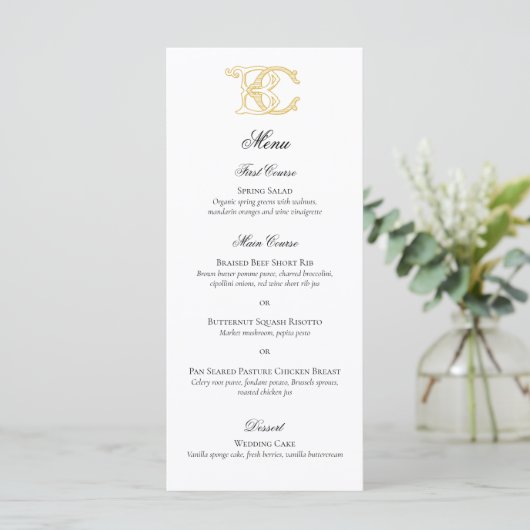 BEWERKBARE KLEUREN BC Monogram CB Monogram Menu (Staand voorkant)