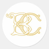 BEWERKBARE KLEUREN BC Monogram CB Monogram Sticker (Voorkant)