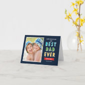 Bewerkbare kleuren Beste pap ooit Vaderdag Kaart (Gele Bloem)