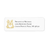 BEWERKBARE KLEUREN BM Monogram MB Monogram Label (Voorkant)