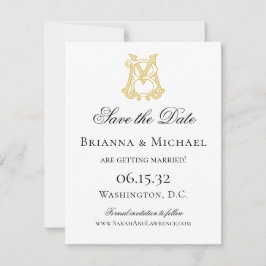 BEWERKBARE KLEUREN BM Monogram MB Monogram Save The Date