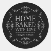 Bewerkbare kleuren brengen thuis vlekken met liefd ronde sticker (Voorkant)