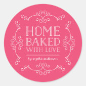 Bewerkbare kleuren brengen thuis vlekken met liefd ronde sticker (Voorkant)