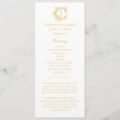 BEWERKBARE KLEUREN CJ Monogram JC Monogram Program Programmakaart (Voorkant)