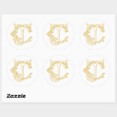 BEWERKBARE KLEUREN CJ Monogram JC Monogram Sticker (Vel)