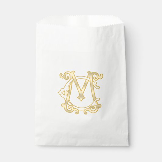 BEWERKBARE KLEUREN CM Monogram MC Logo Gift Bag Bedankzakje (Voorkant)