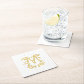 BEWERKBARE KLEUREN CM Monogram MC Logo Party Onder Kartonnen Onderzetters (Insitu)