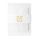BEWERKBARE KLEUREN CM Monogram MC Monogram Belly B Uitnodigingen Wikkel (Voorkant Voorbeeld)