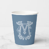 BEWERKBARE KLEUREN CM Monogram MC Monogram Cups Papieren Bekers (Achterkant)