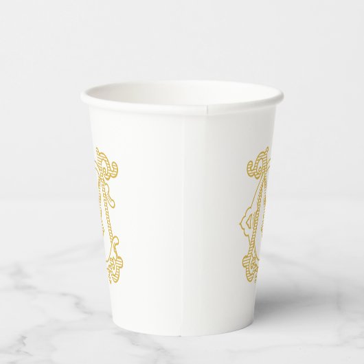 BEWERKBARE KLEUREN CM Monogram MC Monogram Cups Papieren Bekers (Rechts)
