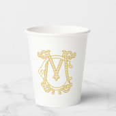BEWERKBARE KLEUREN CM Monogram MC Monogram Cups Papieren Bekers (Voorkant)