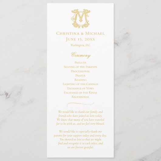 BEWERKBARE KLEUREN CM Monogram MC Monogram Program Programmakaart (Voorkant)