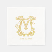 BEWERKBARE KLEUREN CM Monogram MC Monogram Servett Servet (Voorkant)