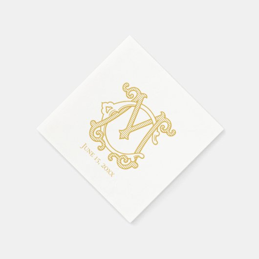 BEWERKBARE KLEUREN CM Monogram MC Monogram Servett Servet (Hoek)