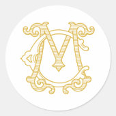 BEWERKBARE KLEUREN CM Monogram MC Monogram Sticker (Voorkant)
