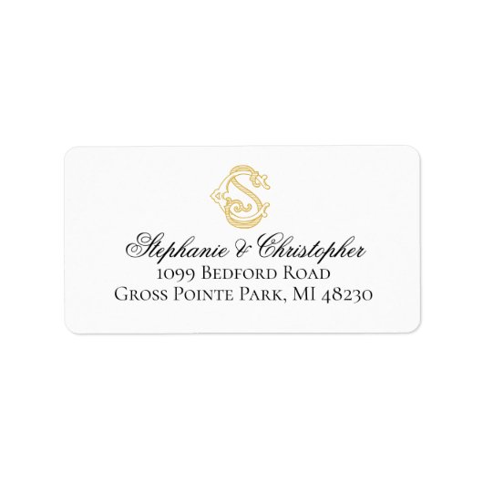 BEWERKBARE KLEUREN CS Monogram SC Monogram Label (Voorkant)