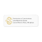 BEWERKBARE KLEUREN CS Monogram SC Monogram Label (Voorkant)