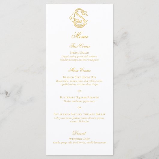 BEWERKBARE KLEUREN CS Monogram SC Monogram Menu (Voorkant)
