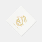 BEWERKBARE KLEUREN CS Monogram SC Monogram Servett Servet (Hoek)