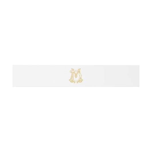 BEWERKBARE KLEUREN DM Monogram MD Monogram Buikban Uitnodigingen Wikkel (Vlak)