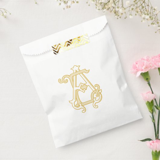 BEWERKBARE KLEUREN EA Monogram EA Logo Favor Bag Bedankzakje (Gezegeld)