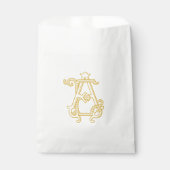 BEWERKBARE KLEUREN EA Monogram EA Logo Favor Bag Bedankzakje (Voorkant)