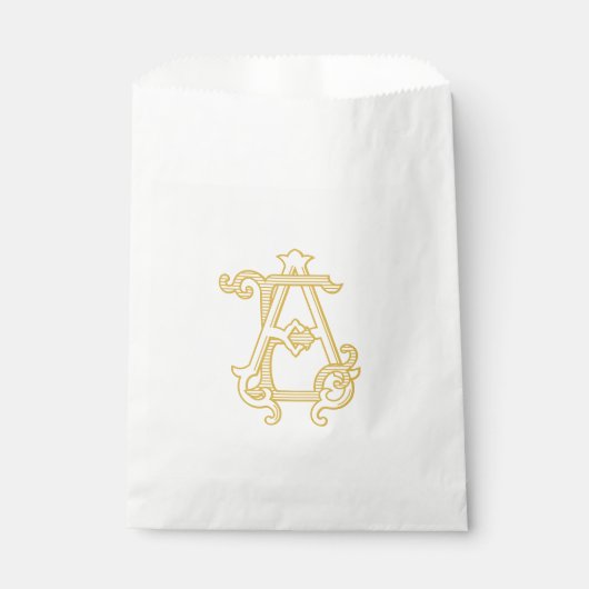 BEWERKBARE KLEUREN EA Monogram EA Logo Favor Bag Bedankzakje (Voorkant)
