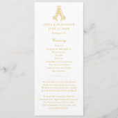 BEWERKBARE KLEUREN Een Monogram Een Crest Programm Programmakaart (Voorkant)