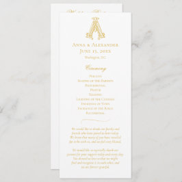 BEWERKBARE KLEUREN Een Monogram Een Crest Programm Programmakaart