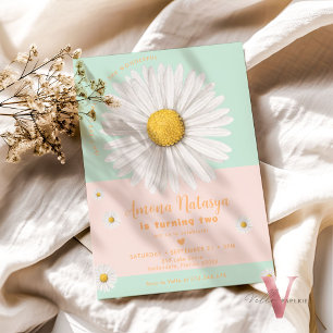 Bewerkbare kleuren ELKE LEEFTIJD Daisy Summer Birt Kaart