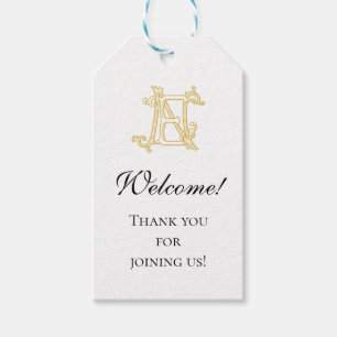 BEWERKBARE KLEUREN EN Monogram NE Logo Favoriet Ta Cadeaulabel