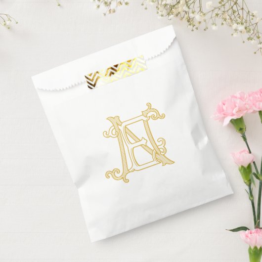 BEWERKBARE KLEUREN EN Monogram NE Logo Gift Bag Bedankzakje (Gezegeld)