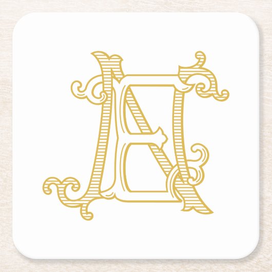 BEWERKBARE KLEUREN EN Monogram NE Logo Onderzetter (Voorkant)