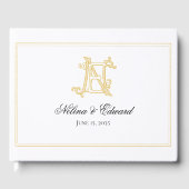 BEWERKBARE KLEUREN EN Monogram NE Monogram gastenb Gastenboek (Voorkant)