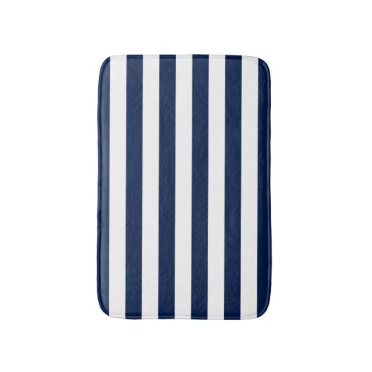 Bewerkbare kleuren en witte strepen badmat (Voorkant Verticaal)