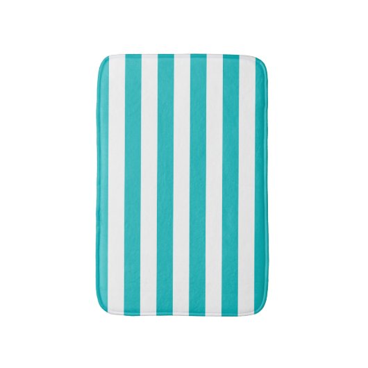 Bewerkbare kleuren en witte strepen badmat (Voorkant Verticaal)
