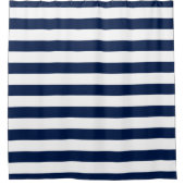 Bewerkbare kleuren en witte strepen douchegordijn (Voorkant)