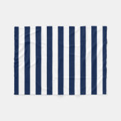 Bewerkbare kleuren en witte strepen fleece deken (Voorkant (Horizontaal))