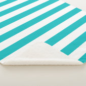 Bewerkbare kleuren en witte strepen sherpa deken (3/4)